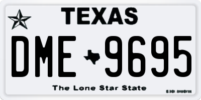 TX license plate DME9695