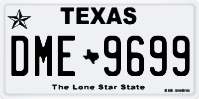 TX license plate DME9699