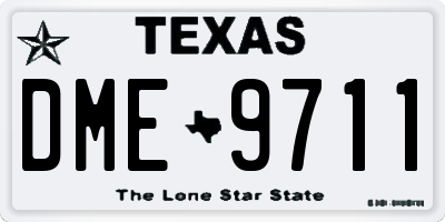 TX license plate DME9711
