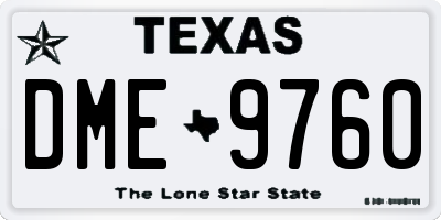TX license plate DME9760