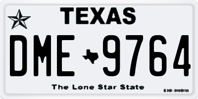 TX license plate DME9764