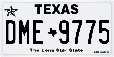 TX license plate DME9775