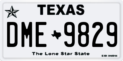 TX license plate DME9829