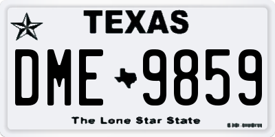 TX license plate DME9859