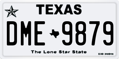 TX license plate DME9879