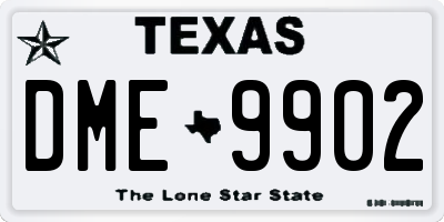 TX license plate DME9902