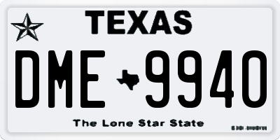 TX license plate DME9940