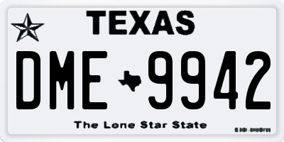 TX license plate DME9942