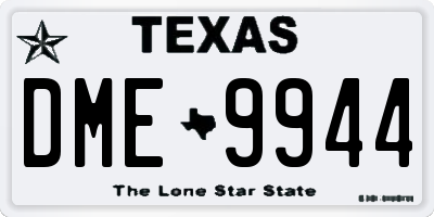 TX license plate DME9944