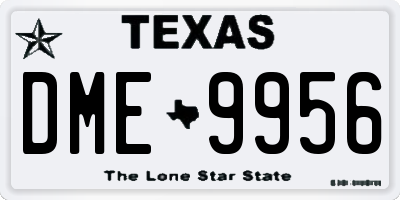TX license plate DME9956