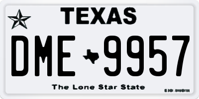 TX license plate DME9957