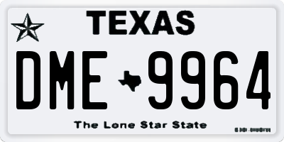 TX license plate DME9964