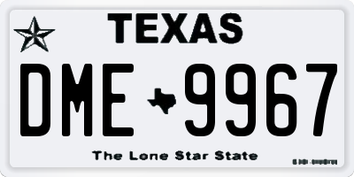 TX license plate DME9967