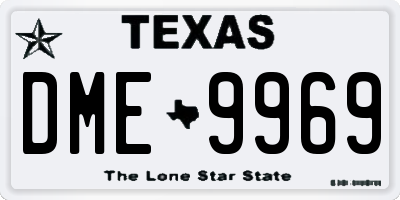 TX license plate DME9969