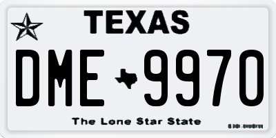 TX license plate DME9970