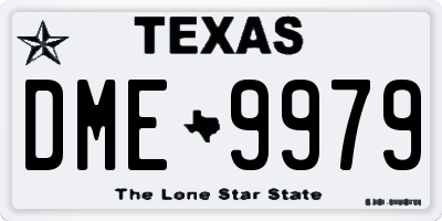TX license plate DME9979
