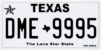 TX license plate DME9995