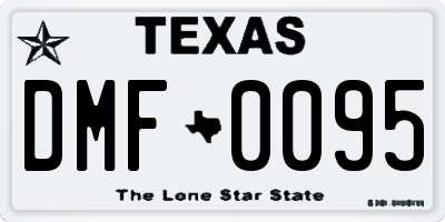 TX license plate DMF0095