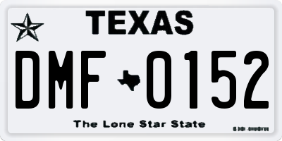 TX license plate DMF0152