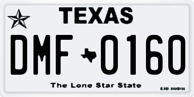 TX license plate DMF0160