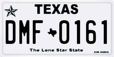 TX license plate DMF0161