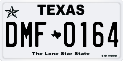 TX license plate DMF0164