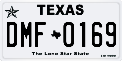 TX license plate DMF0169