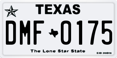 TX license plate DMF0175
