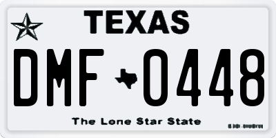 TX license plate DMF0448
