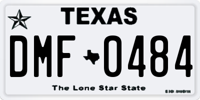 TX license plate DMF0484