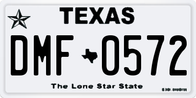 TX license plate DMF0572