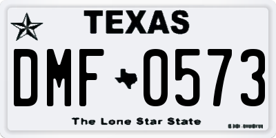 TX license plate DMF0573
