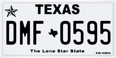TX license plate DMF0595