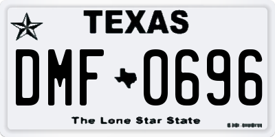 TX license plate DMF0696