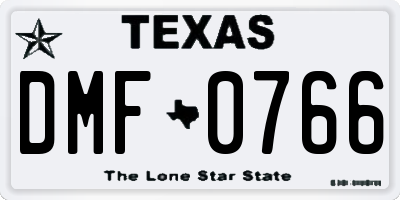 TX license plate DMF0766