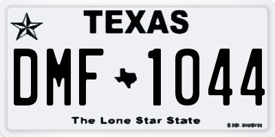 TX license plate DMF1044