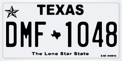 TX license plate DMF1048
