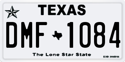 TX license plate DMF1084
