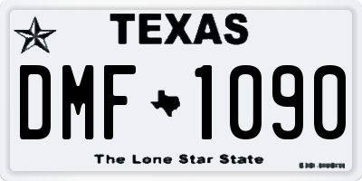TX license plate DMF1090