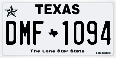 TX license plate DMF1094