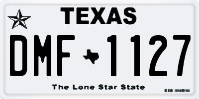 TX license plate DMF1127