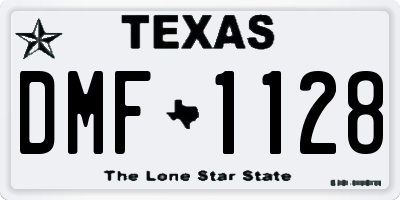 TX license plate DMF1128