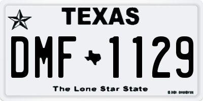 TX license plate DMF1129