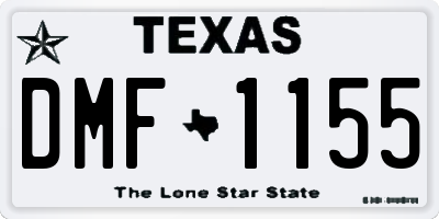 TX license plate DMF1155