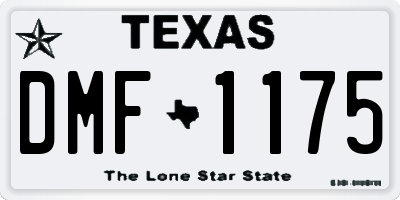 TX license plate DMF1175