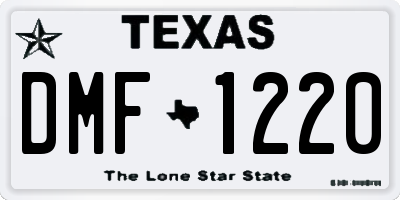 TX license plate DMF1220