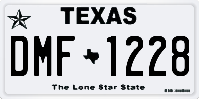 TX license plate DMF1228