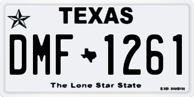 TX license plate DMF1261