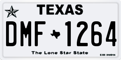 TX license plate DMF1264