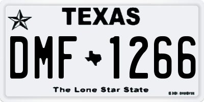 TX license plate DMF1266